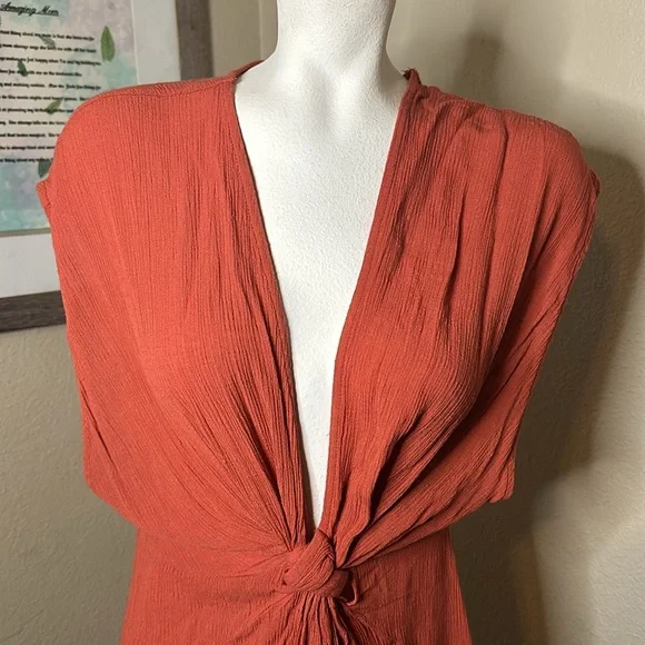 Coral Dress/Cover Up Size Large by Cotton Candy LA - Picture 3 of 4